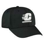 CMU Chippewas Stretch Fit Black and White Ball Cap Hat - Available at Carrot Stick Sports
