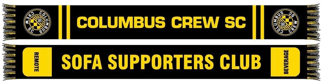 Columbus Crew Sofa Supporters CLub Scarf Scarf - Available at Carrot Stick Sports