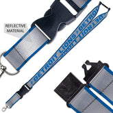 Detroit Lions Breakaway Detroit Lions Reflective Lanyard w/Buckle 1" Keychains - Available at Carrot Stick Sports