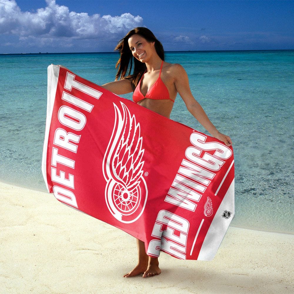 Detroit Red Wings 30" x 60" Beach Towel Towels - Available at Carrot Stick Sports