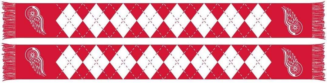 Detroit Red Wings Argyle Hockey Scarf Scarf - Available at Carrot Stick Sports