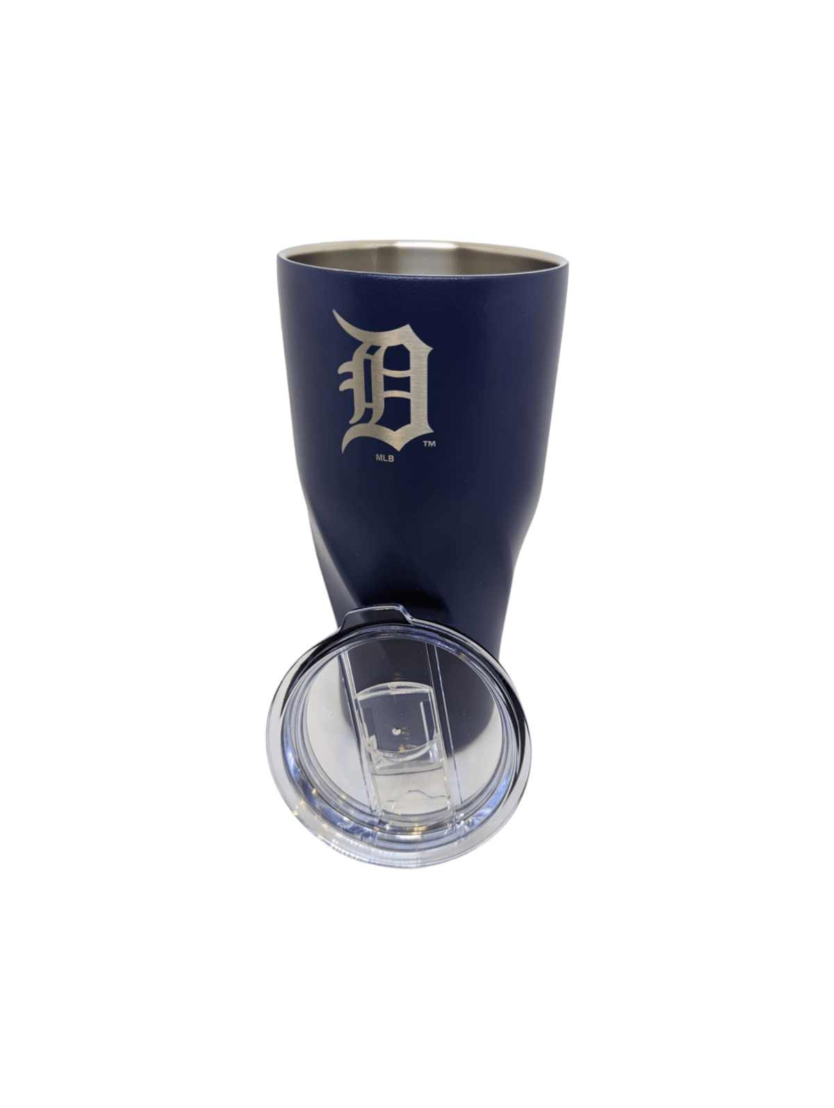 Detroit Tigers Navy Blue Stainless Steel Travel Mug Beermug - Available at Carrot Stick Sports