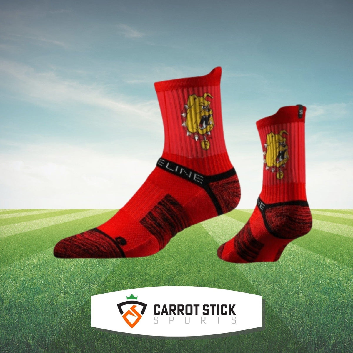 Ferris State Bulldogs Ankle Socks Socks - Available at Carrot Stick Sports