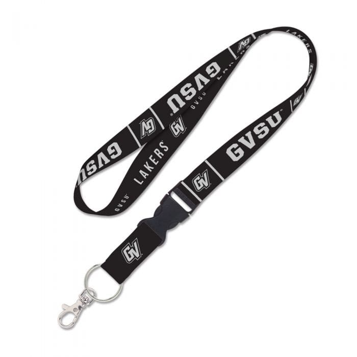 Grand Valley State Lakers Blackout Lanyard w/ detachable buckle Keychains - Available at Carrot Stick Sports