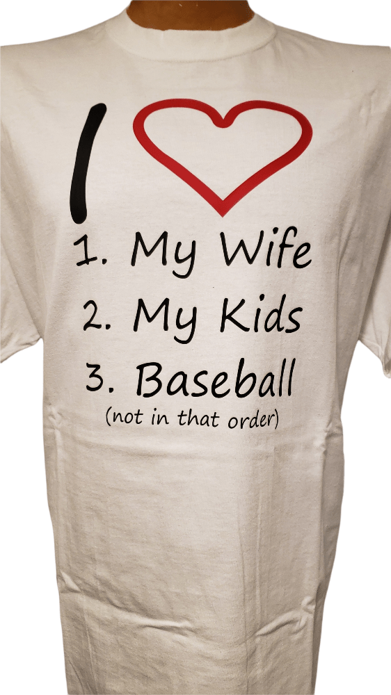 I love my Spouse, Kids and Sports t-shirts Shirts - Available at Carrot Stick Sports