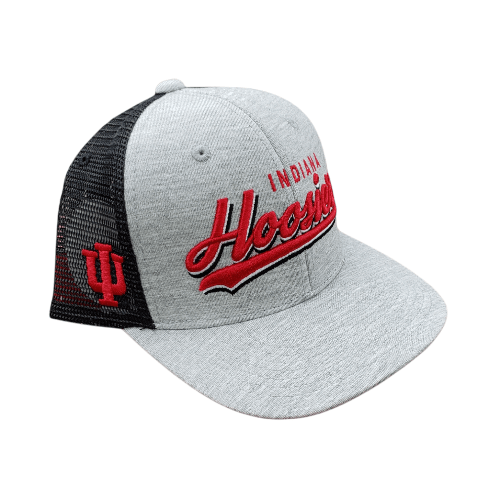 Indiana Hoosiers Adjustable Grey Mesh Cap Hat - Available at Carrot Stick Sports