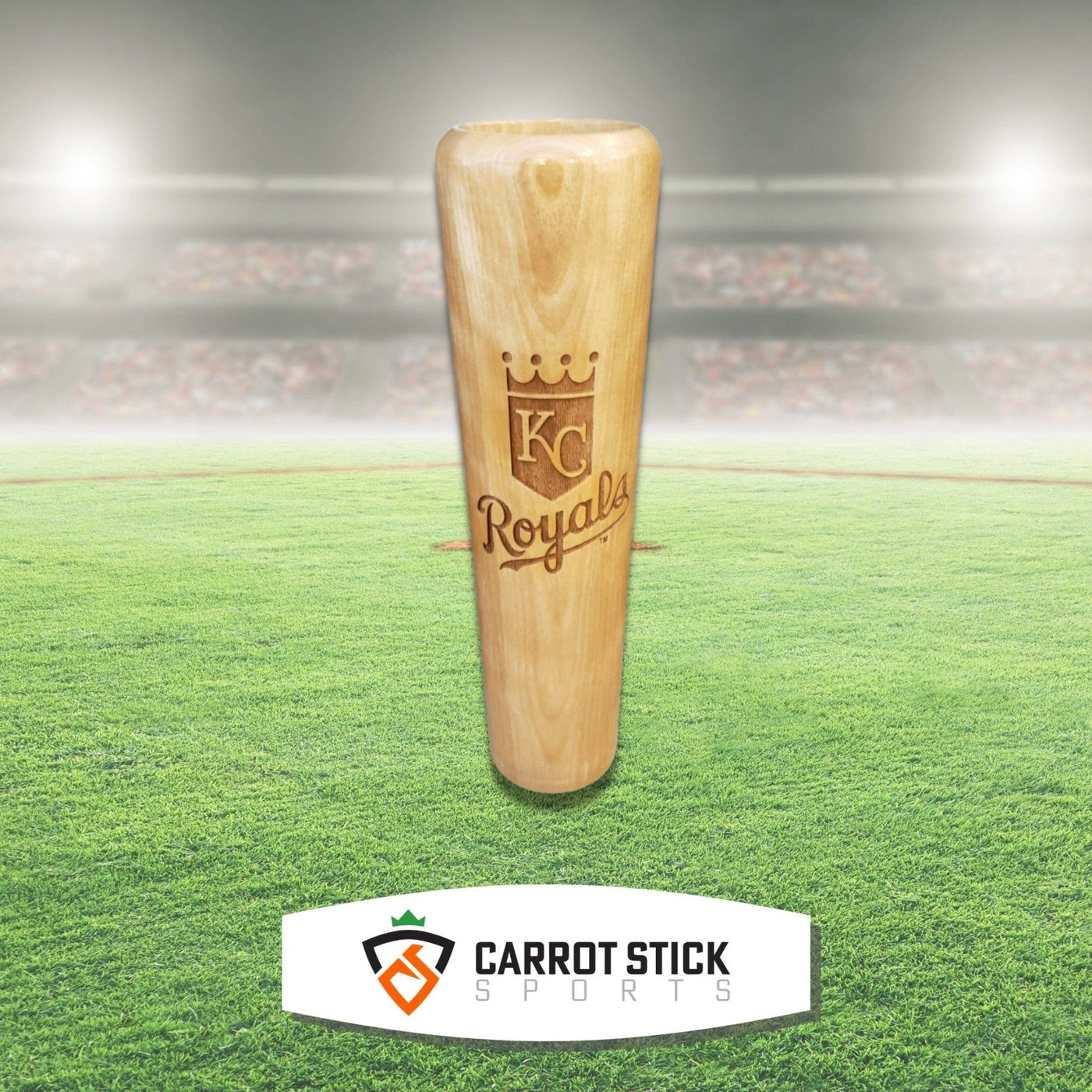 Kansas City Royals Baseball Bat Beer Mug with Home Plate and Crown Logo Beermug - Available at Carrot Stick Sports