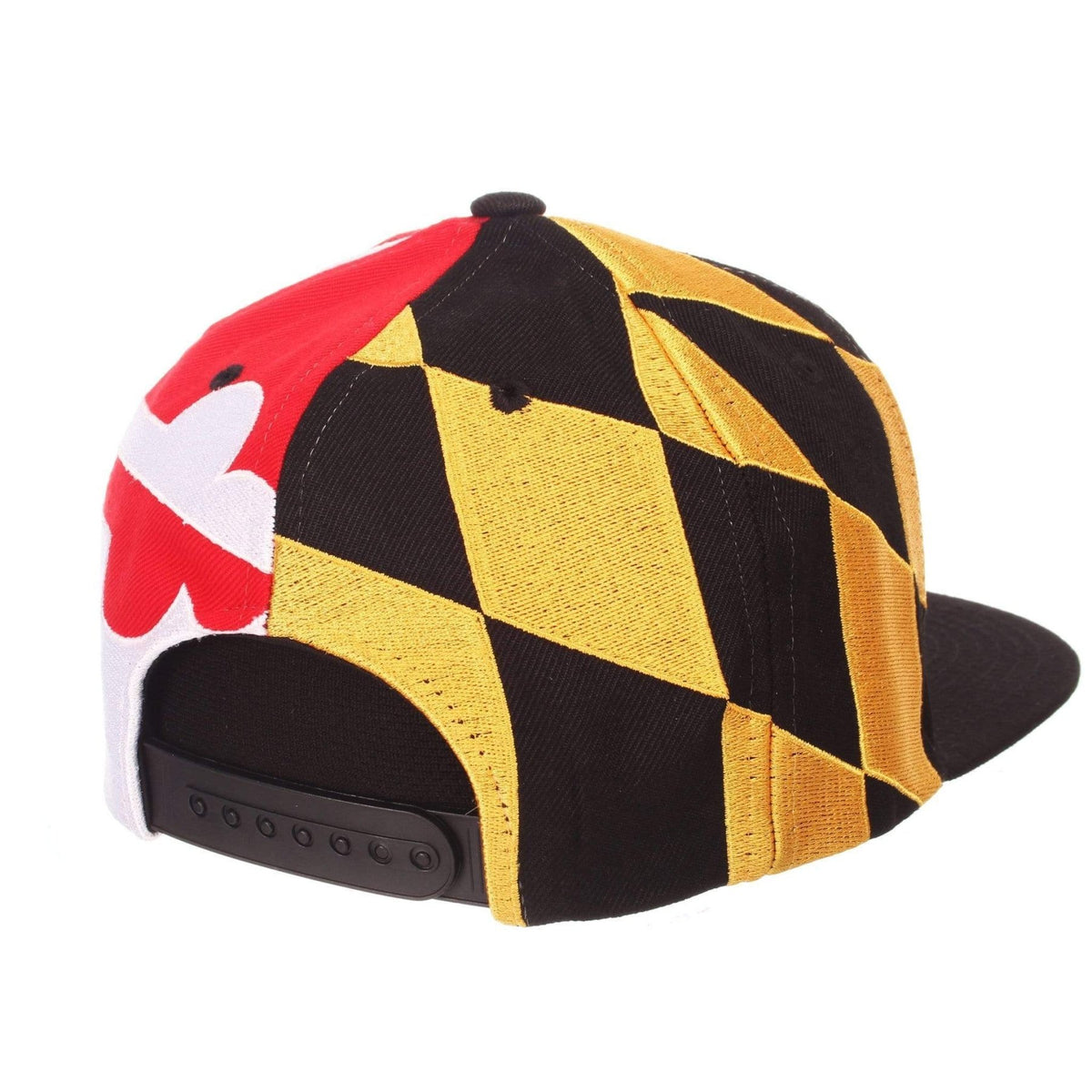 Maryland State Flag Inspired Youth Snapback Hat hats - Available at Carrot Stick Sports