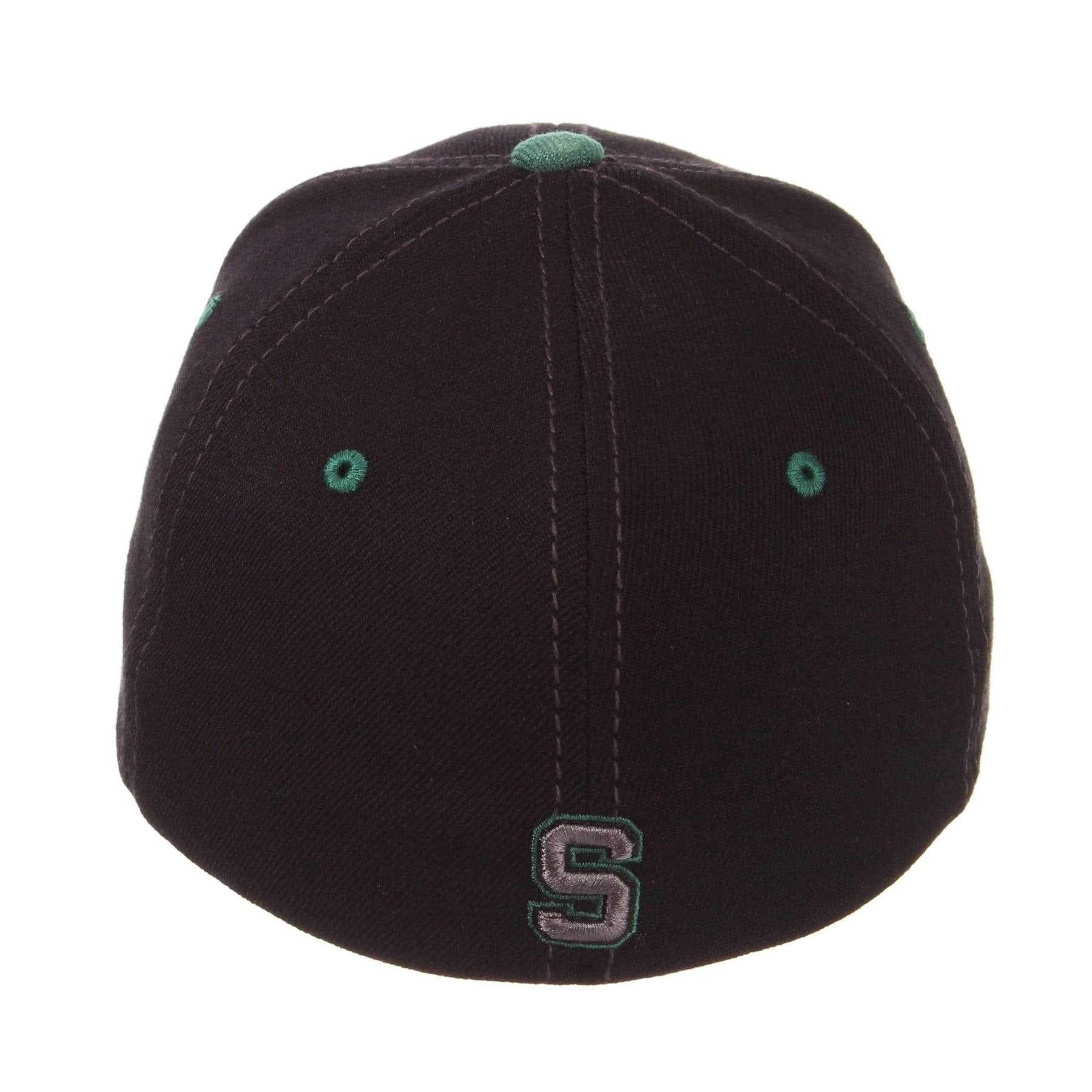 Michigan State Spartans Black Flexfit Hat with Green Accents Hat - Available at Carrot Stick Sports