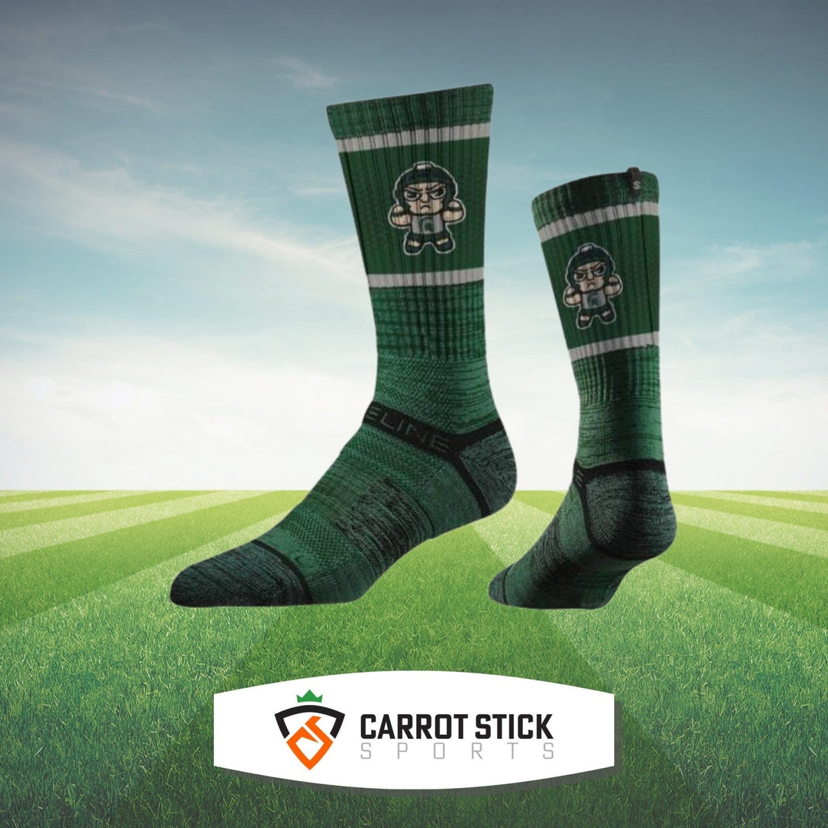 Michigan State Tokyodachi Forest Socks - Available at Carrot Stick Sports