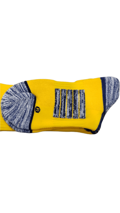 Michigan Wolverine Full Knit Yellow Socks - Available at Carrot Stick Sports