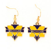 Michigan Wolverines Arrowhead Earrings Earrings - Available at Carrot Stick Sports