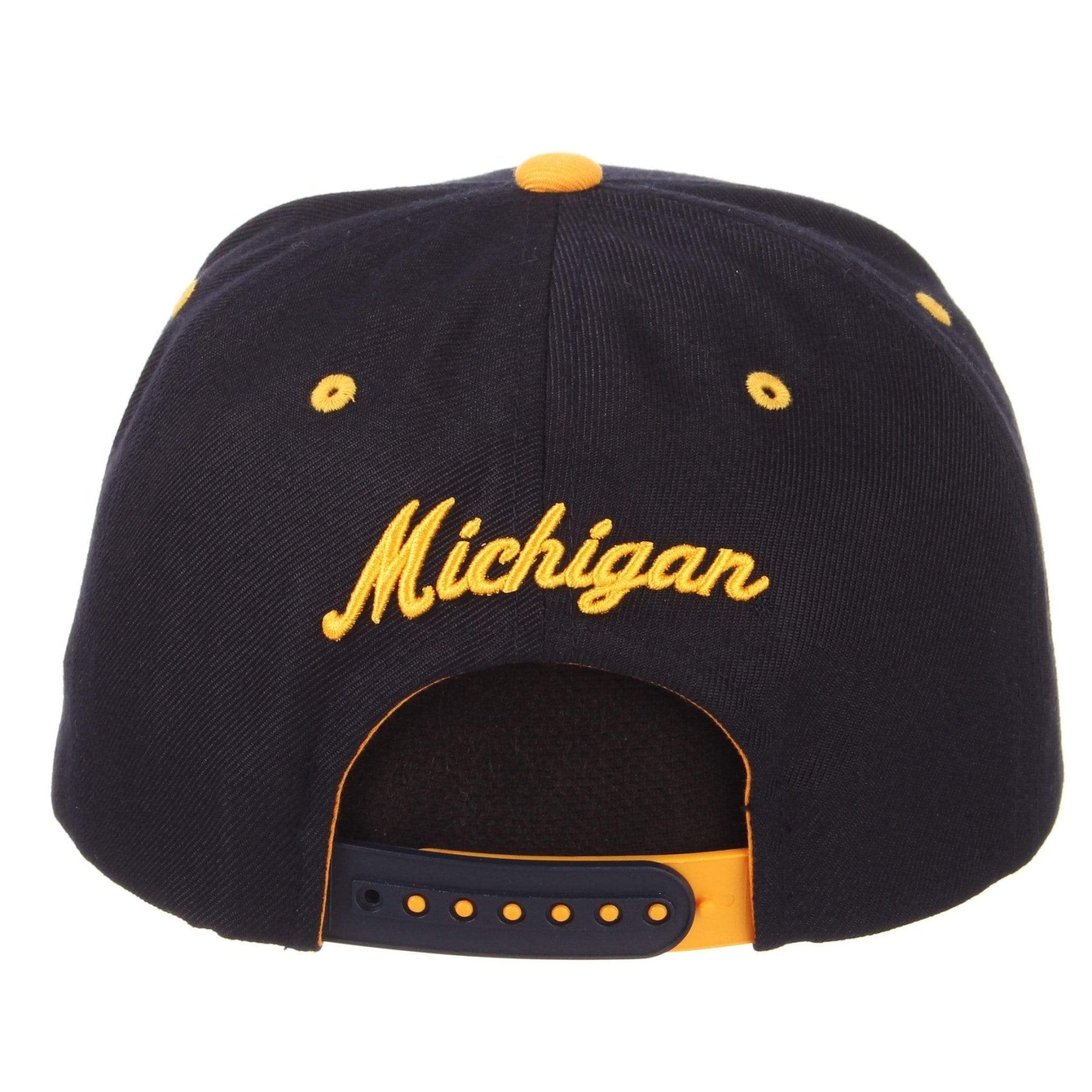 Michigan Wolverines Script Snapback Cap with Block M Logo hats - Available at Carrot Stick Sports