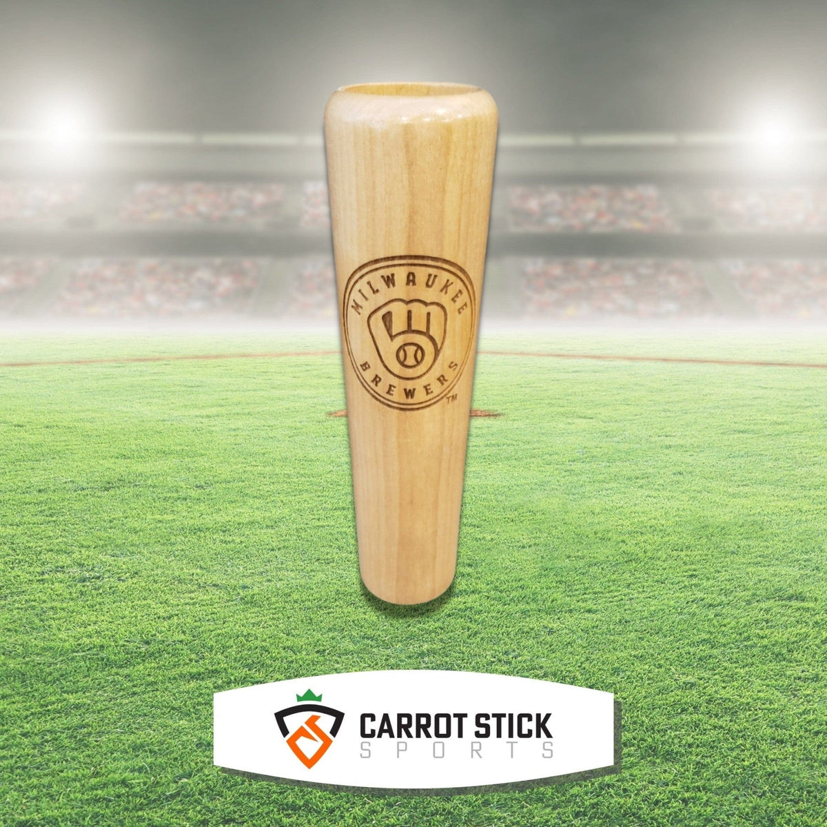 Milwaukee Brewers Engraved Birch Baseball Bat Beer Mug Beermug - Available at Carrot Stick Sports