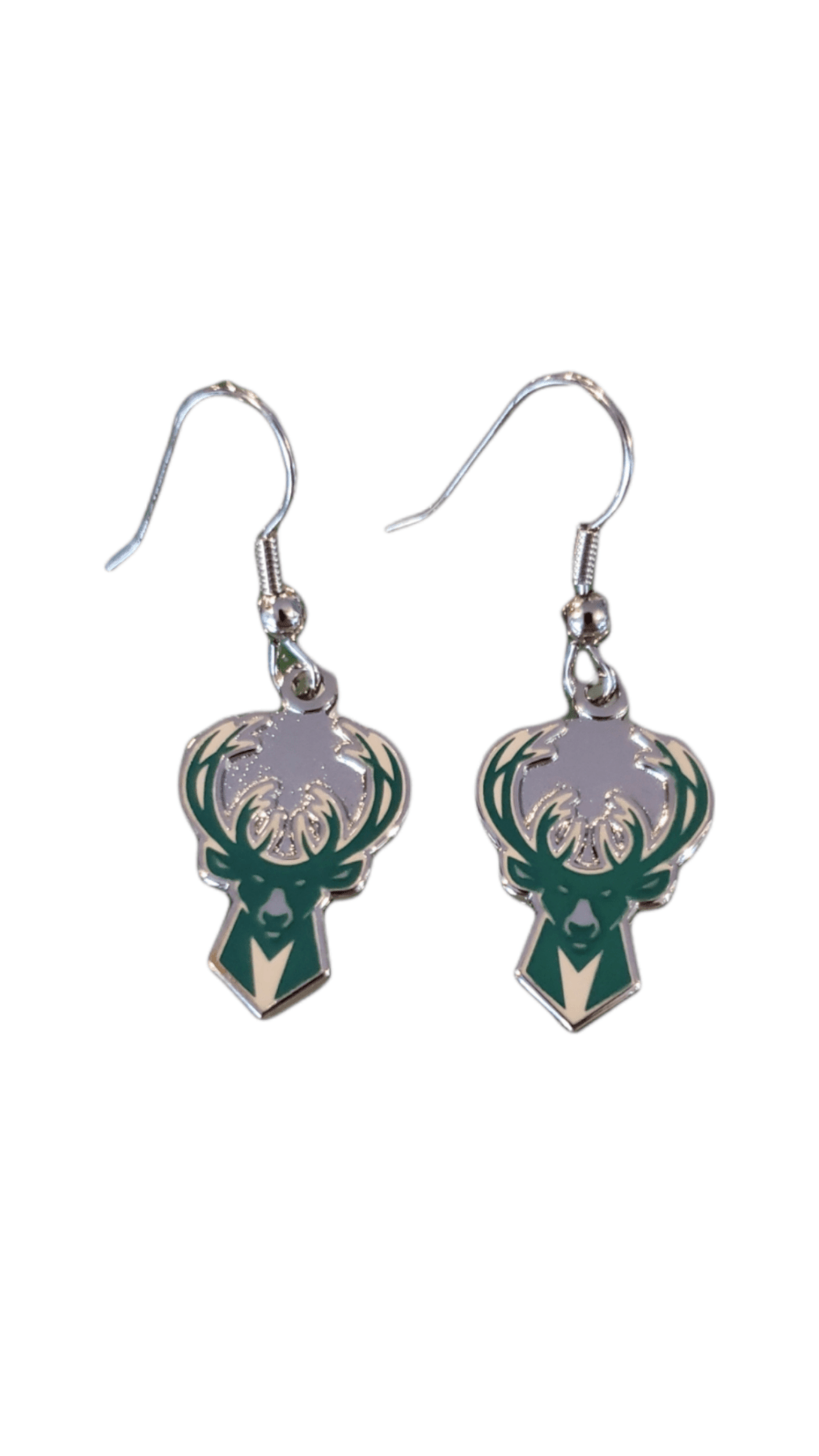Milwaukee Bucks Hanging Logo Earrings Earrings - Available at Carrot Stick Sports