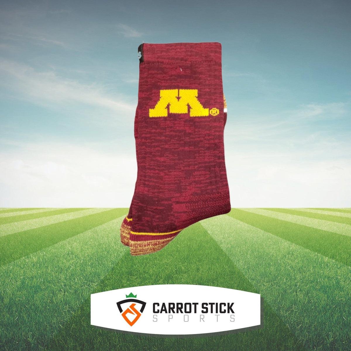 Minnesota Gopher full knit Maroon Socks - Available at Carrot Stick Sports