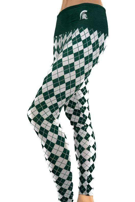 MSU Argyle Leggings Leggings - Available at Carrot Stick Sports