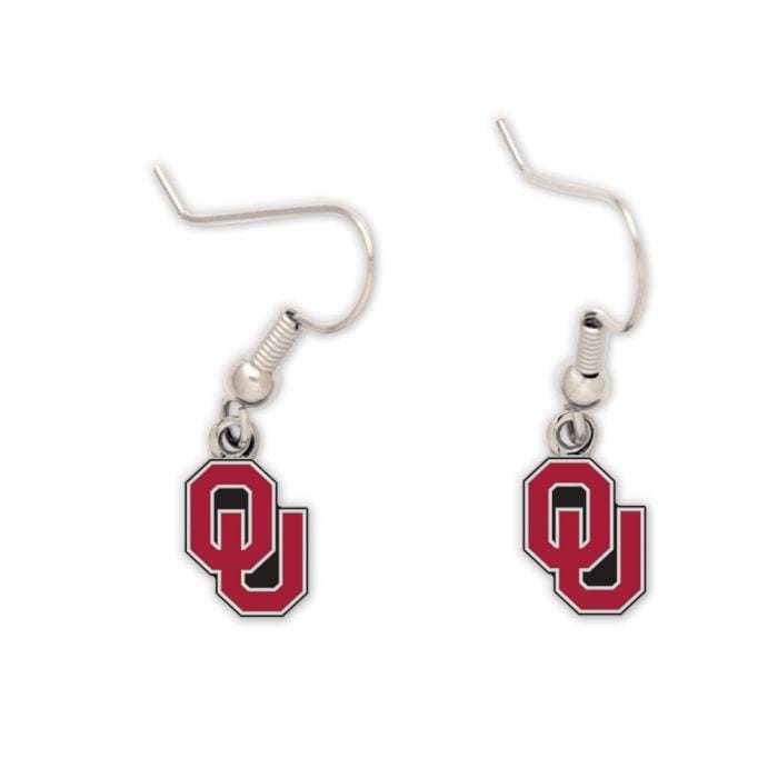Oklahoma Sooner Hanging Logo Earrings Earrings - Available at Carrot Stick Sports