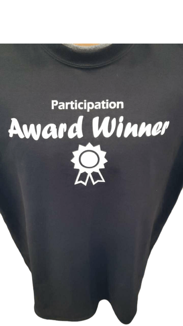 Participation Award Winner t-shirt Shirts - Available at Carrot Stick Sports