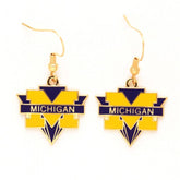WinCraft Earrings Michigan Wolverines Arrowhead Earrings Michigan Wolverines | Arrowhead Earrings | Block M Logo | Jewelry