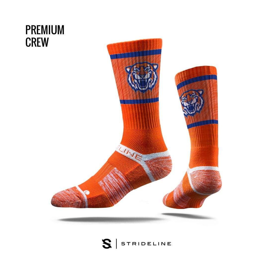 Strideline Socks Orange Tipton Academy Logo Socks Tipton Academy Logo Socks | Tigers | Crew Socks 