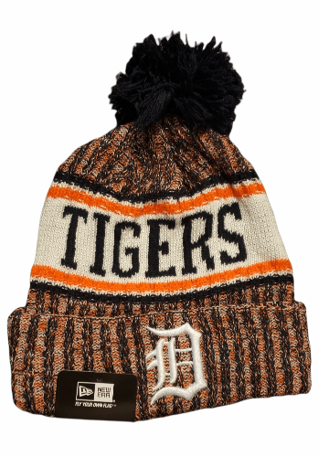 Detroit Tigers Fleece Lined Orange and Blue Winter Hat