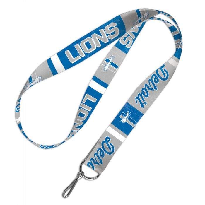 WinCraft Keychains Detroit Lions Throwback Lanyard w/ detachable buckle