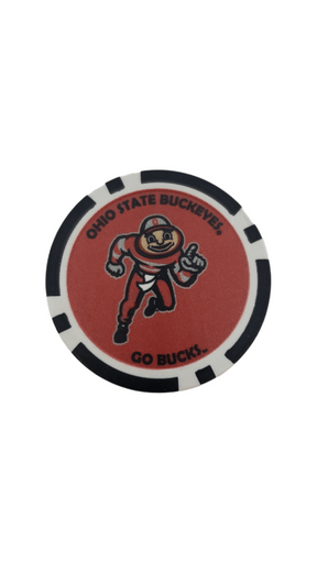 On The Mark Golf Gear Ohio State Poker Chip Marker Ohio State | OSU Buckeyes | Poker Chip | Golf Ball Marker