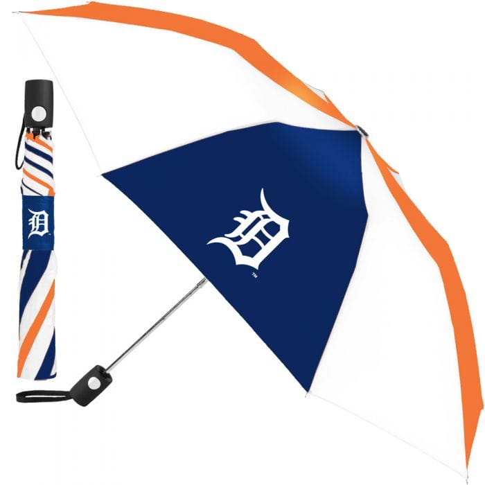 On The Mark Parasols & Rain Umbrellas Detroit Tigers Folding Umbrella