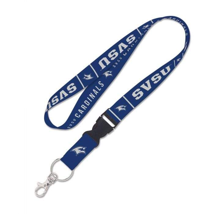 Saginaw Valley State Cardinals Blue Lanyard w/ detachable buckle Keychains - Available at Carrot Stick Sports