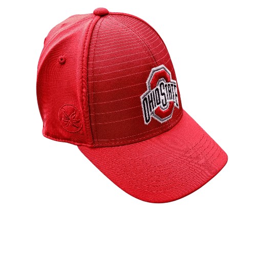 Scarlet Ohio State Buckeyes Stretch Fit Ball Cap Hat - Available at Carrot Stick Sports