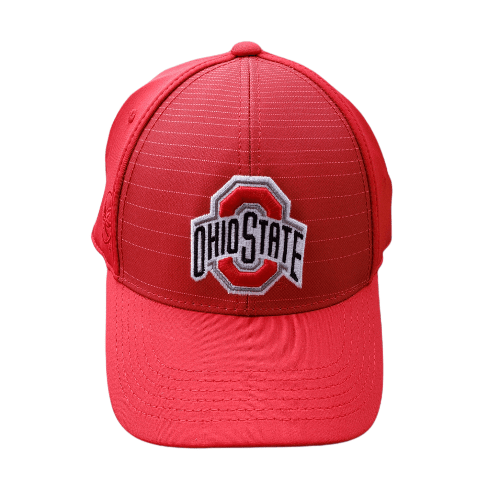 Scarlet Ohio State Buckeyes Stretch Fit Ball Cap Hat - Available at Carrot Stick Sports