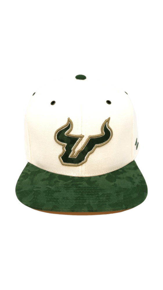South Florida Bulls Camo Snapback Ball Cap Hats - Available at Carrot Stick Sports