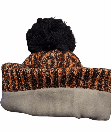 Tigers Logo Pom Pom Knit Hat with Fleece Lining Hat - Available at Carrot Stick Sports