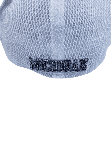 University of Michigan Grey Mesh Back Fitted Hat Hat - Available at Carrot Stick Sports