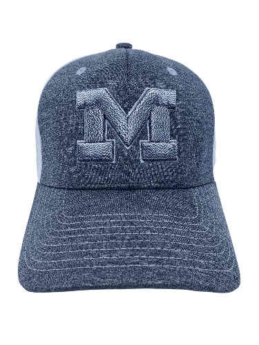 University of Michigan Grey Mesh Back Fitted Hat Hat - Available at Carrot Stick Sports