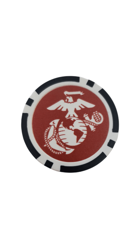 US Marines Poker Chip Marker Golf Gear - Available at Carrot Stick Sports