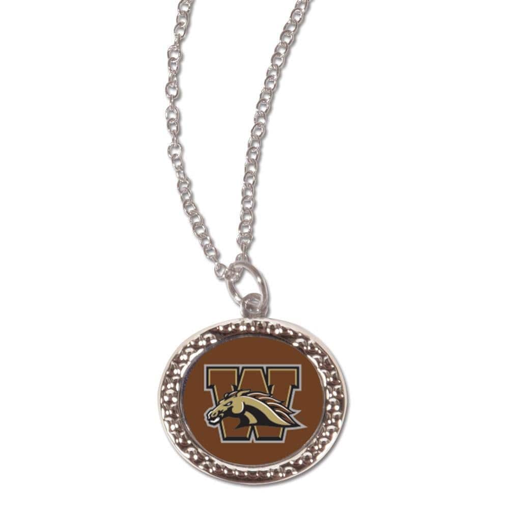 Western Michigan Broncos Round Necklace Necklace - Available at Carrot Stick Sports