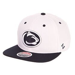White Penn State Nittany Lions Adjustable Ballcap Hats - Available at Carrot Stick Sports