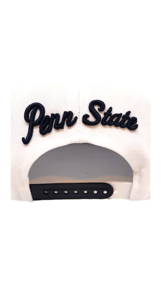 White Penn State Nittany Lions Adjustable Ballcap Hats - Available at Carrot Stick Sports