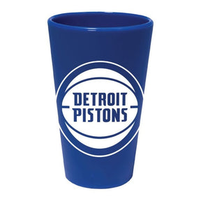 16 oz Flexible Silicone Detroit Pistons Pint Glass Barware - Available at Carrot Stick Sports