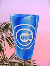 Chicago Cubs Logo Silicone Outdoor Pint Glass Beermug - Available at Carrot Stick Sports