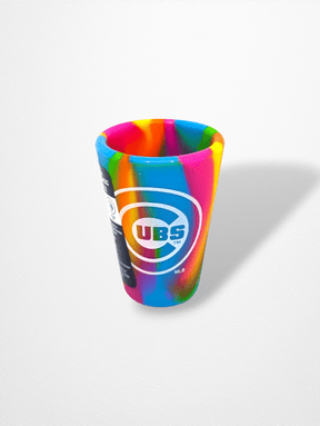 Chicago Cubs Rainbow Silicone Shot Glass for Outdoor Fans Shot Glass - Available at Carrot Stick Sports