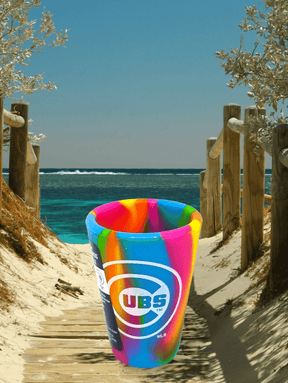 Chicago Cubs Rainbow Silicone Shot Glass for Outdoor Fans Shot Glass - Available at Carrot Stick Sports
