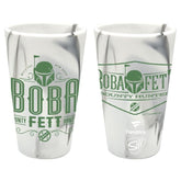 Galactic Boba Fett Silicone Pint Glass - White Marbled, Flexible & Unbreakable Barware - Available at Carrot Stick Sports