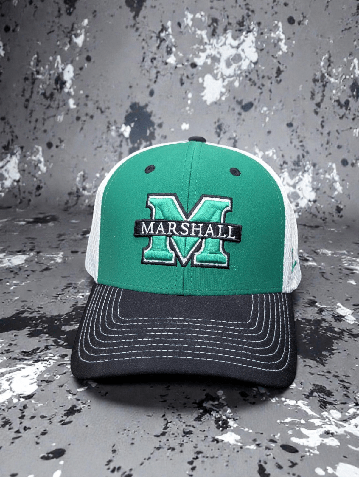 Marshall University Thundering Herd Mini Camp Stretch Fit Hat Hat - Available at Carrot Stick Sports