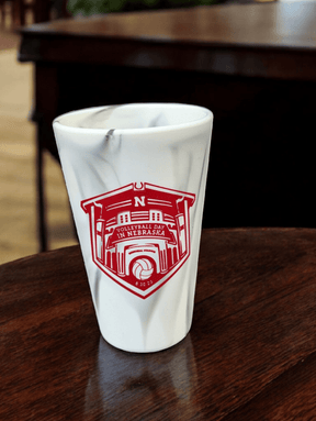 Nebraska Cornhuskers Volleyball Silicone Pint Glass Pint Glass - Available at Carrot Stick Sports
