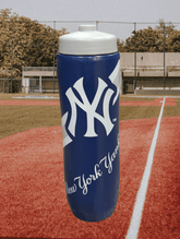New York Yankees Squeezy Water Bottle Barware - Available at Carrot Stick Sports