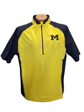 On The Mark Jacket University of Michigan 1/4 Zip Short Sleeve Windbreaker