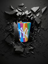 Rainbow Silicone New York Yankees Shot Glass - Unbreakable and Non - Toxic Shot Glass - Available at Carrot Stick Sports